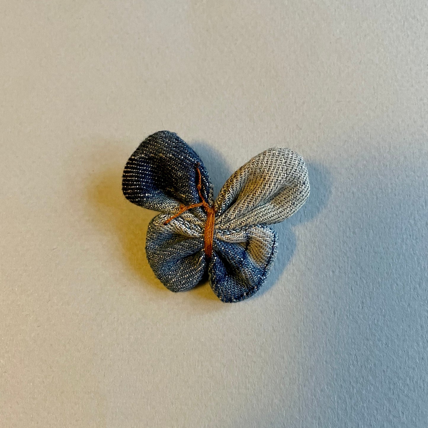 Small Denim Butterfly Brooch