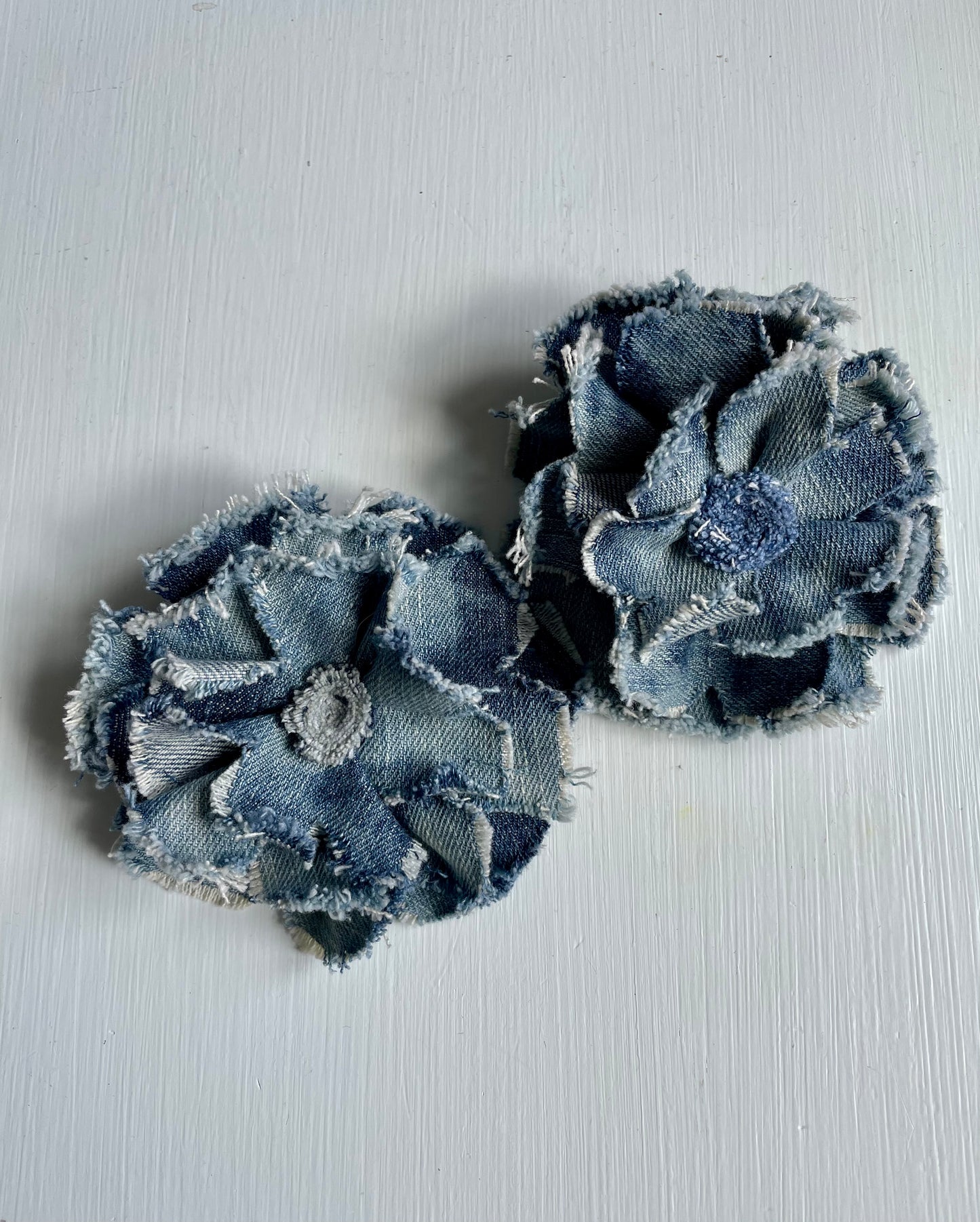 Brooch Denim Flower