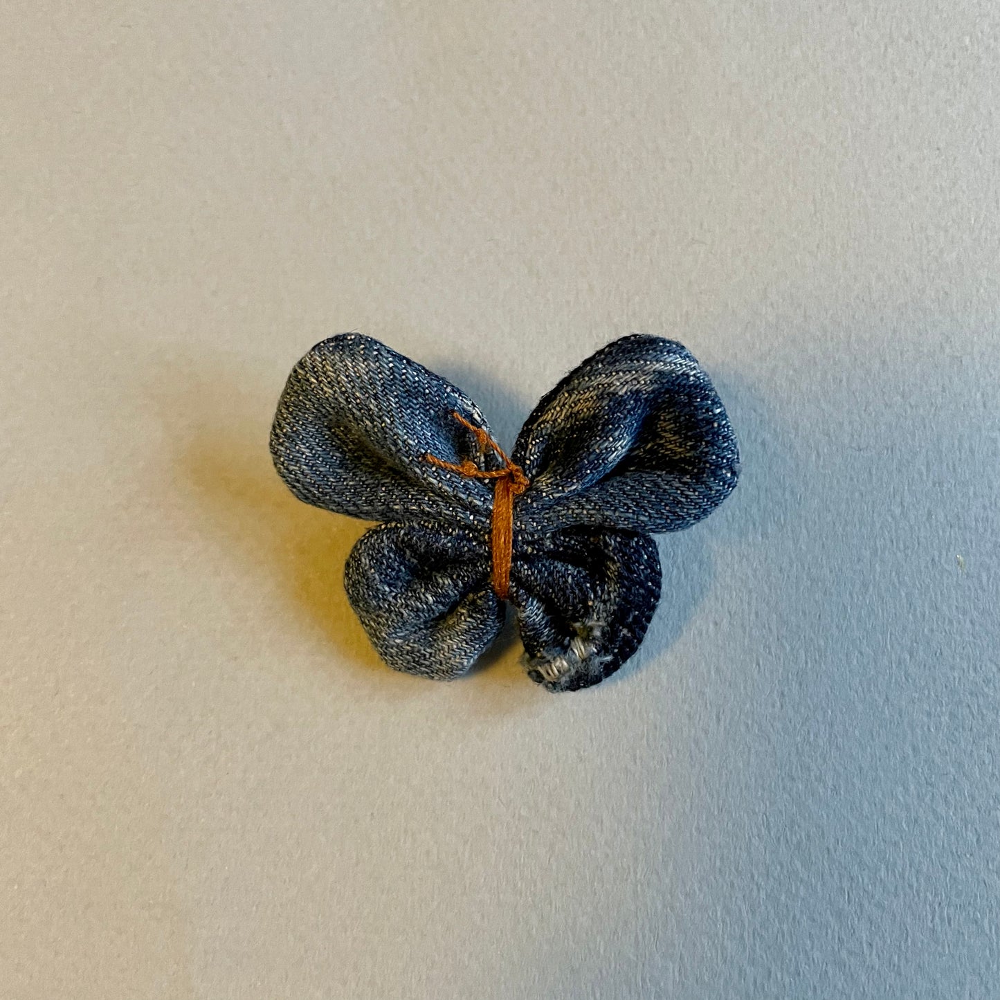 Small Denim Butterfly Brooch