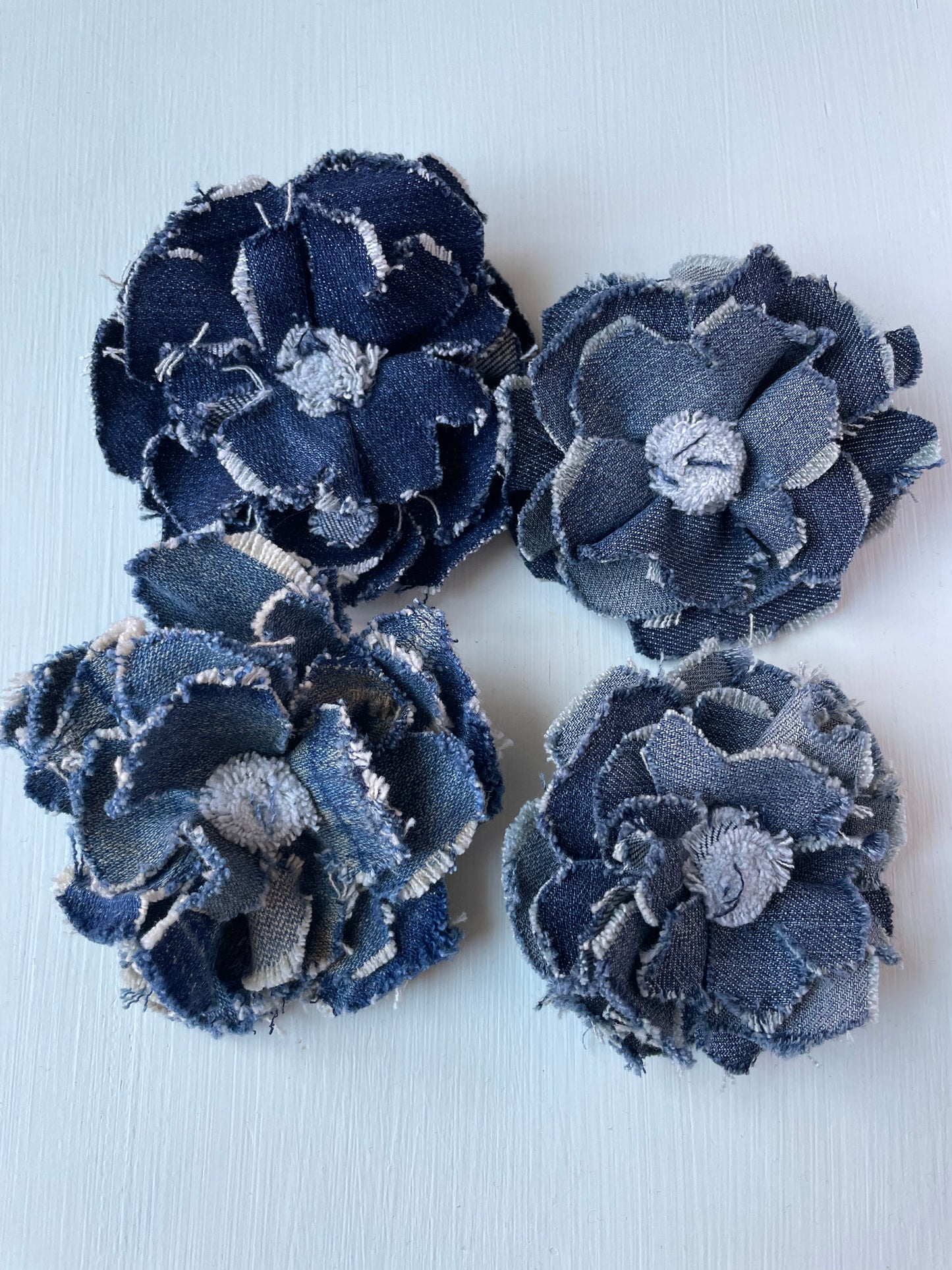 Brooch Denim Flower