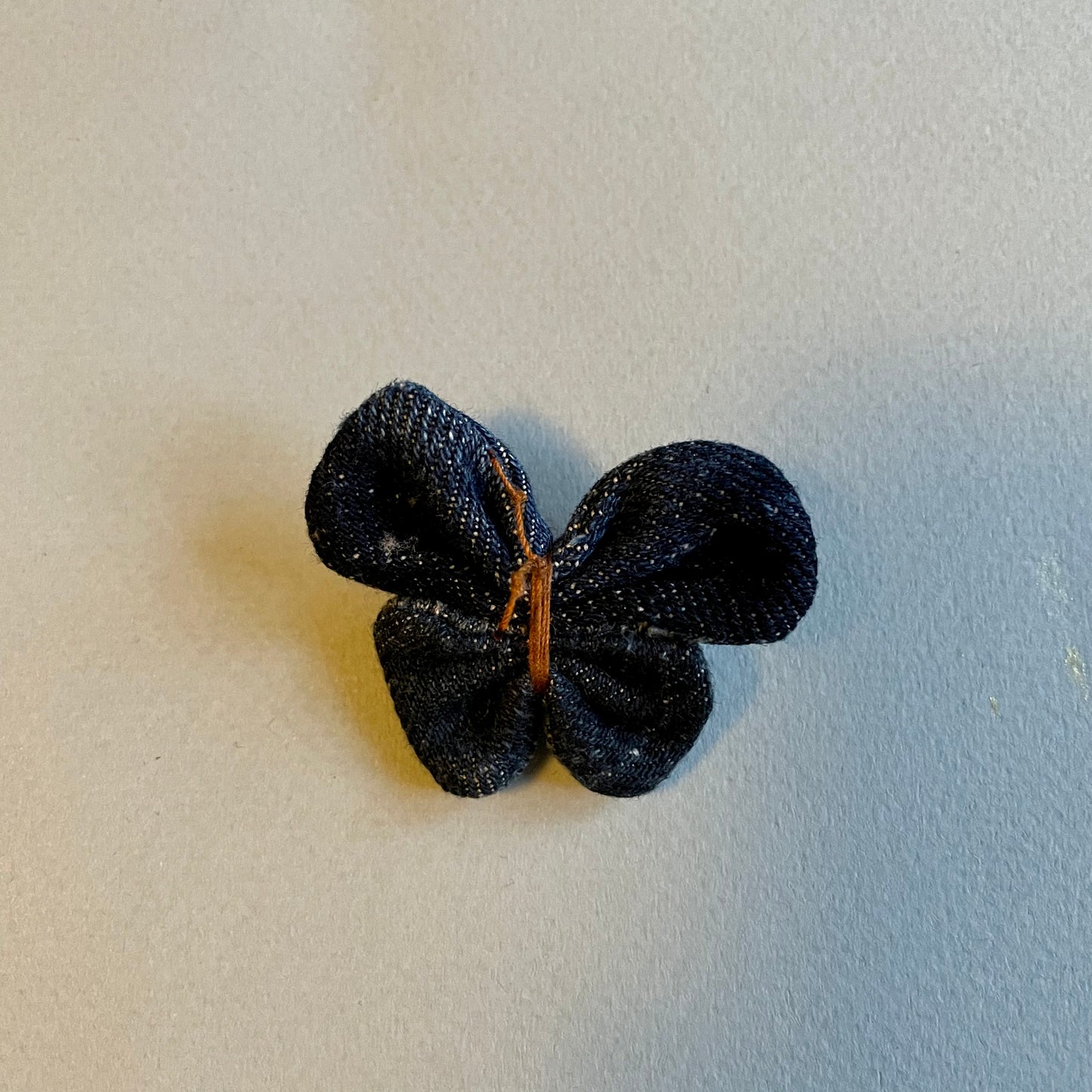 Small Denim Butterfly Brooch