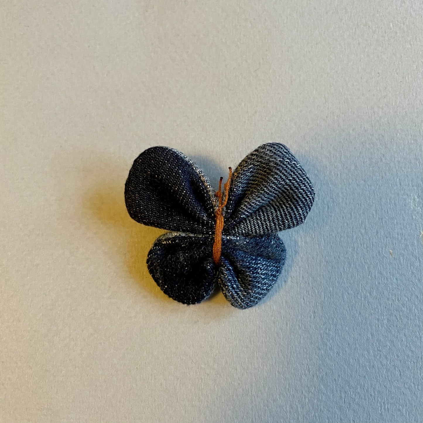 Small Denim Butterfly Brooch