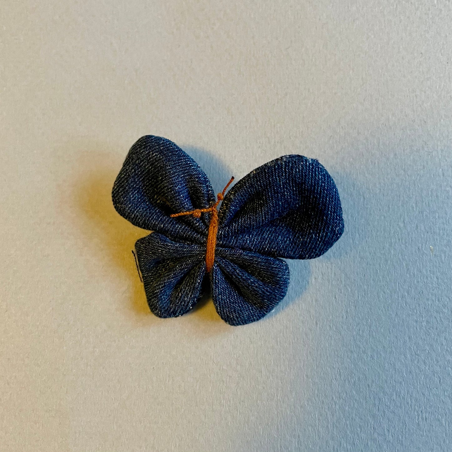 Small Denim Butterfly Brooch