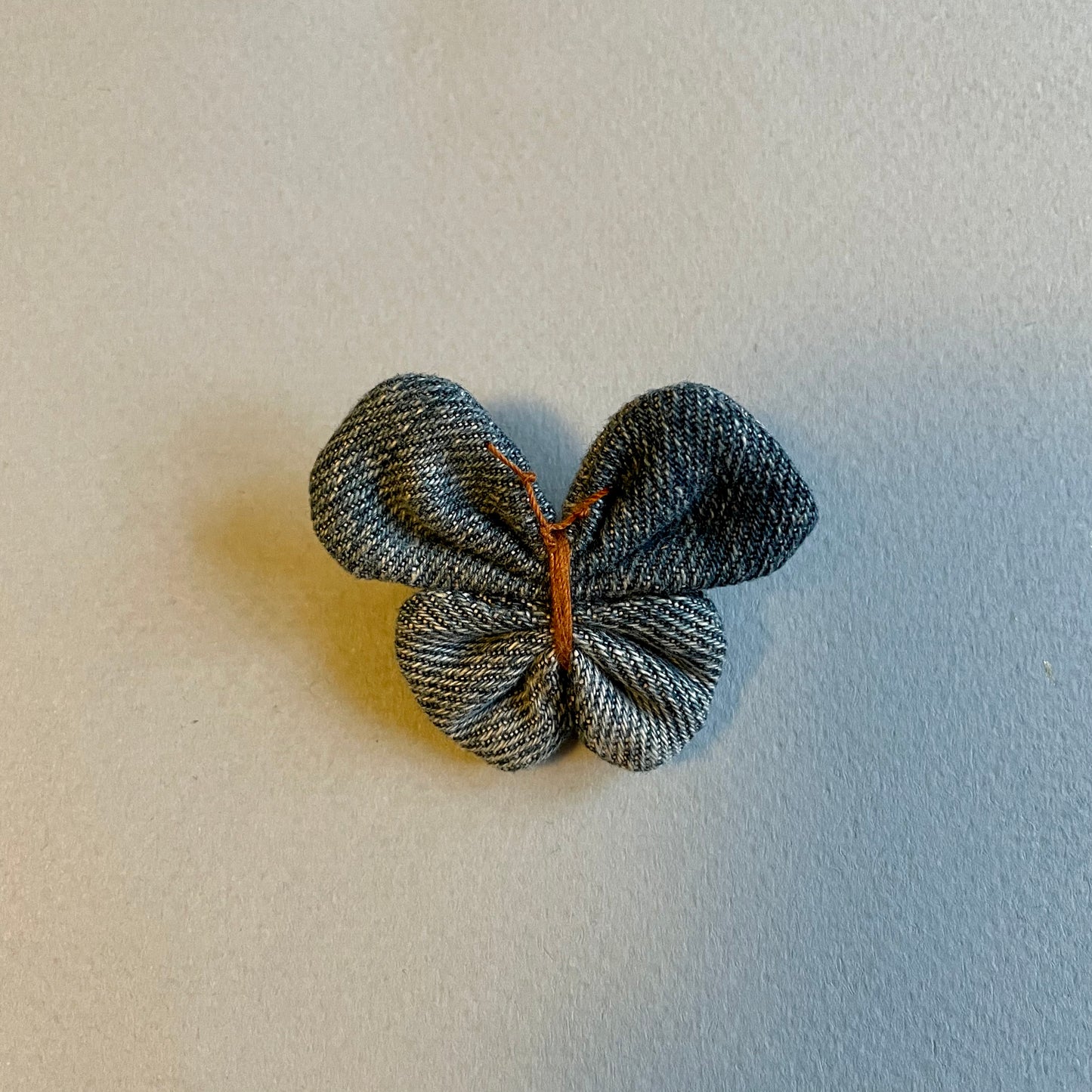 Small Denim Butterfly Brooch