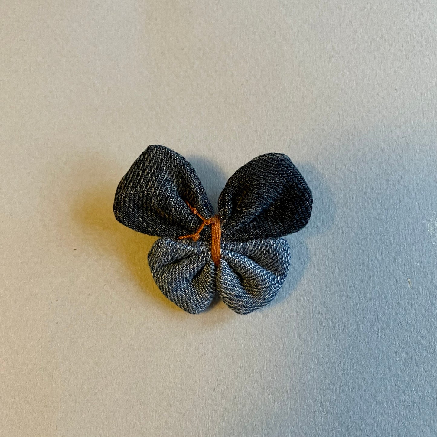 Small Denim Butterfly Brooch