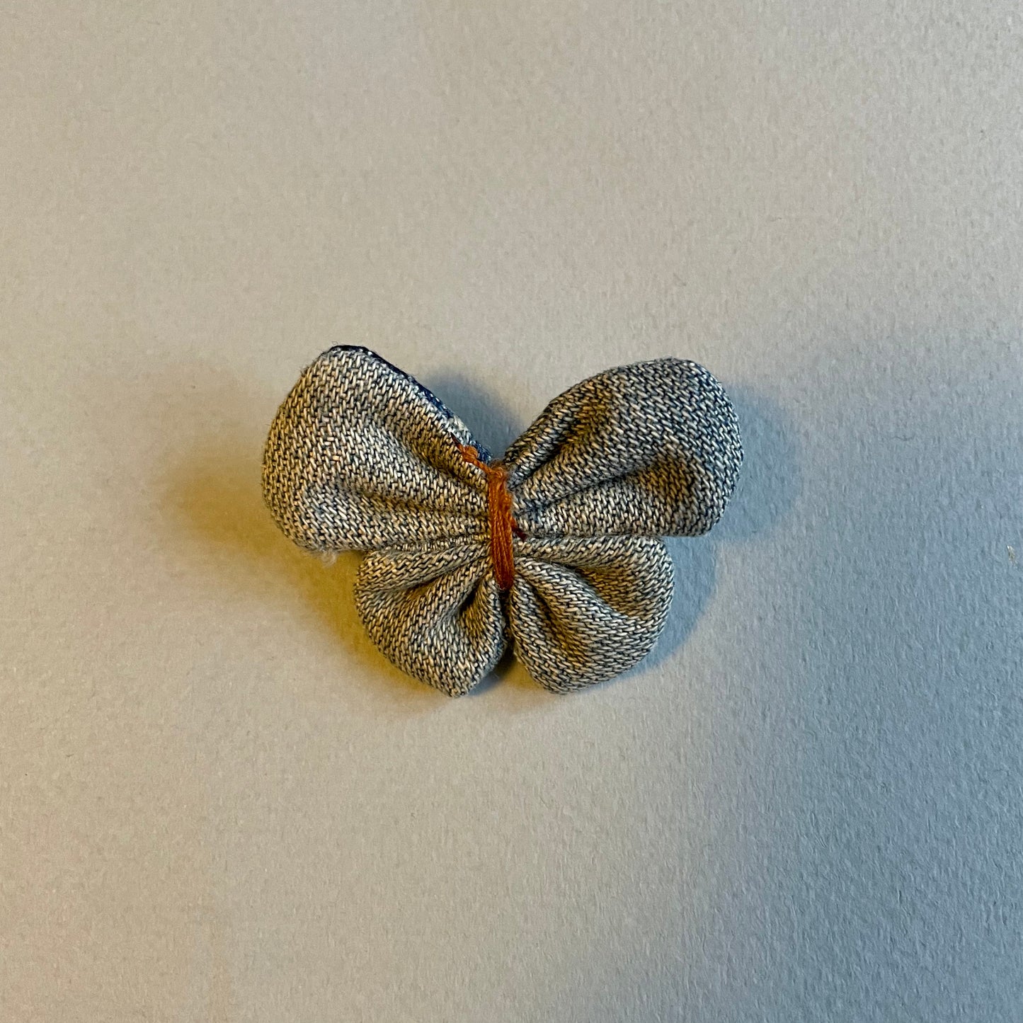 Small Denim Butterfly Brooch