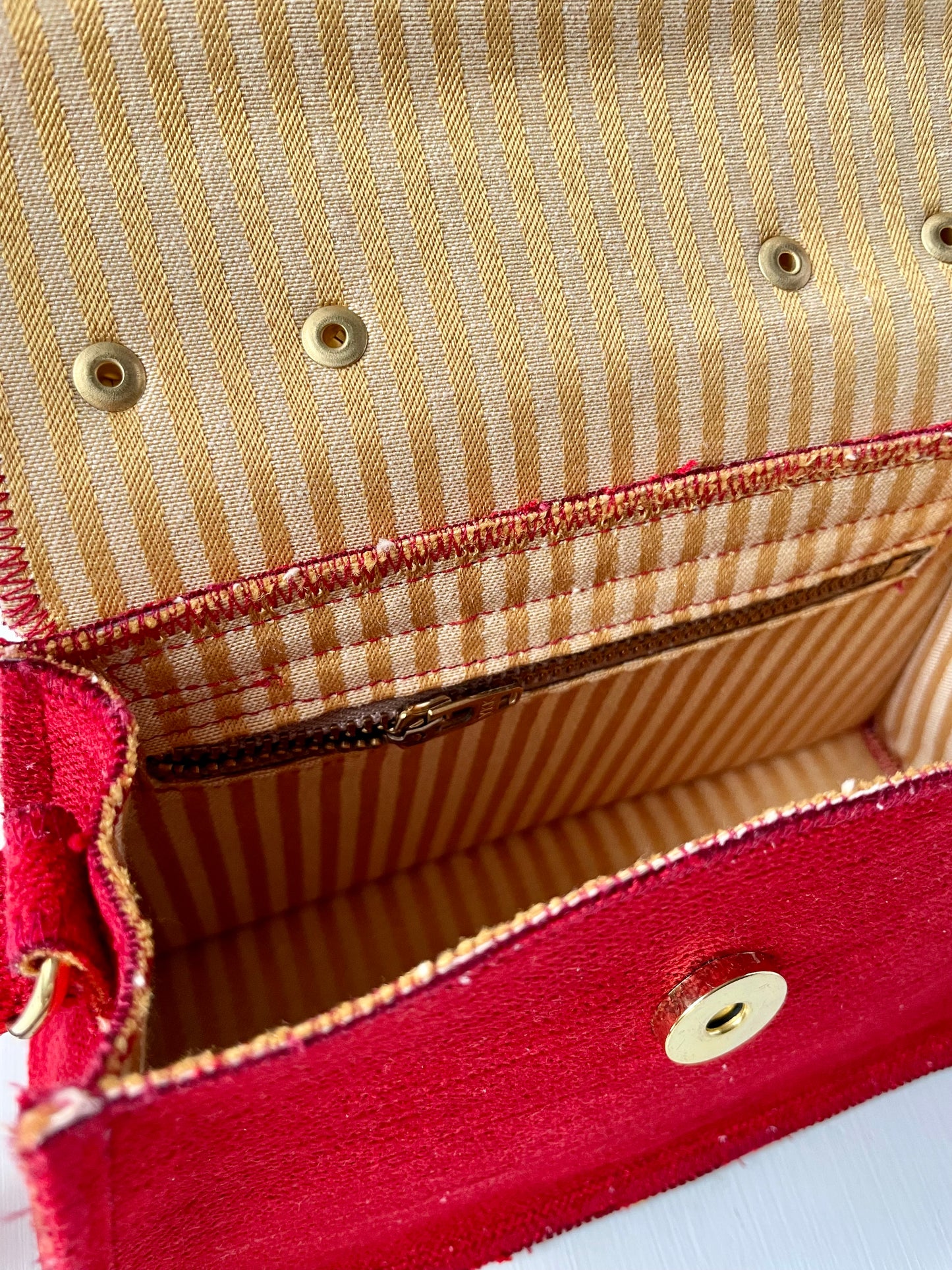 Red handbag