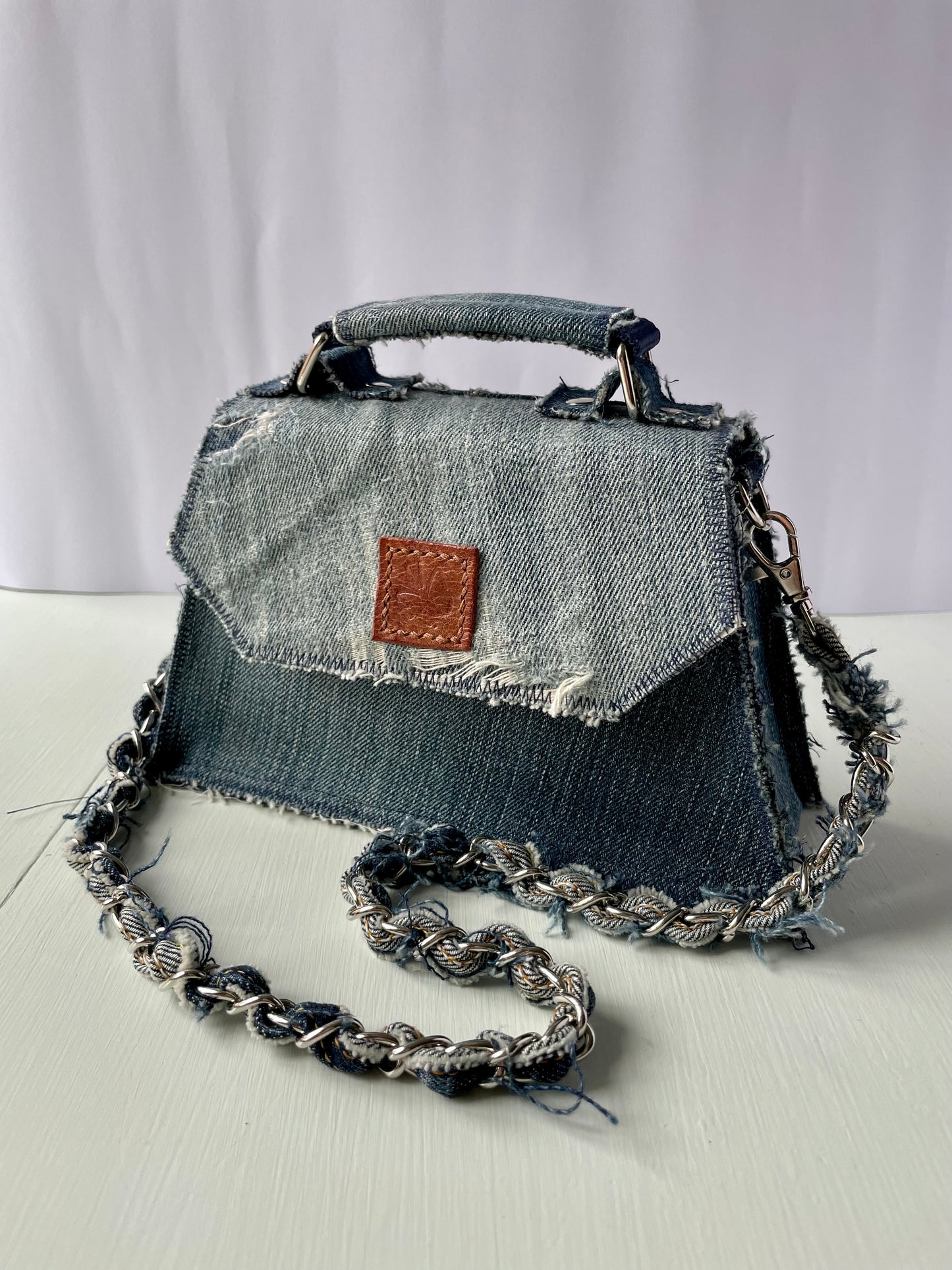 Denim handbag
