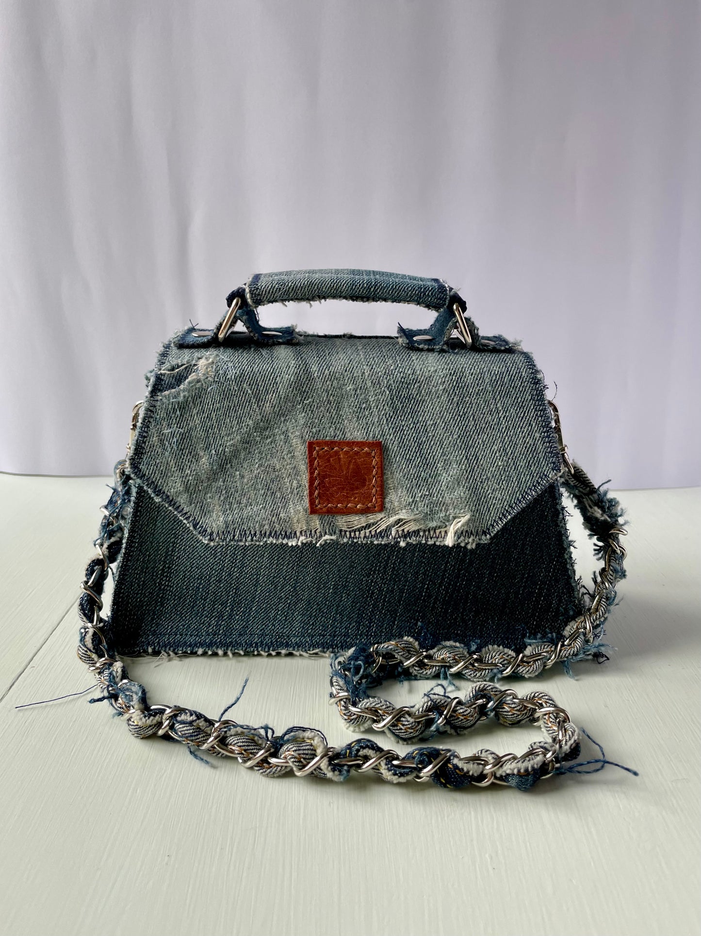 Denim handbag