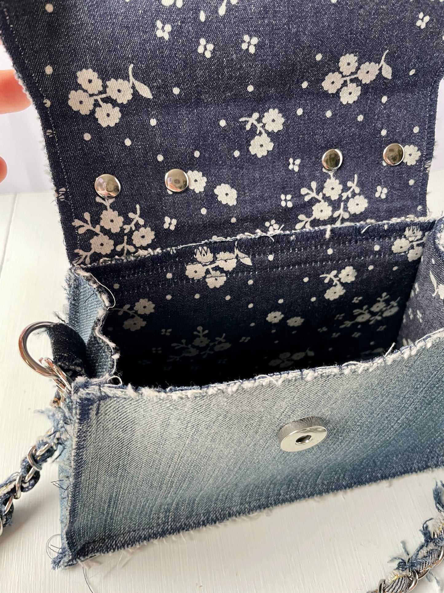 Denim handbag