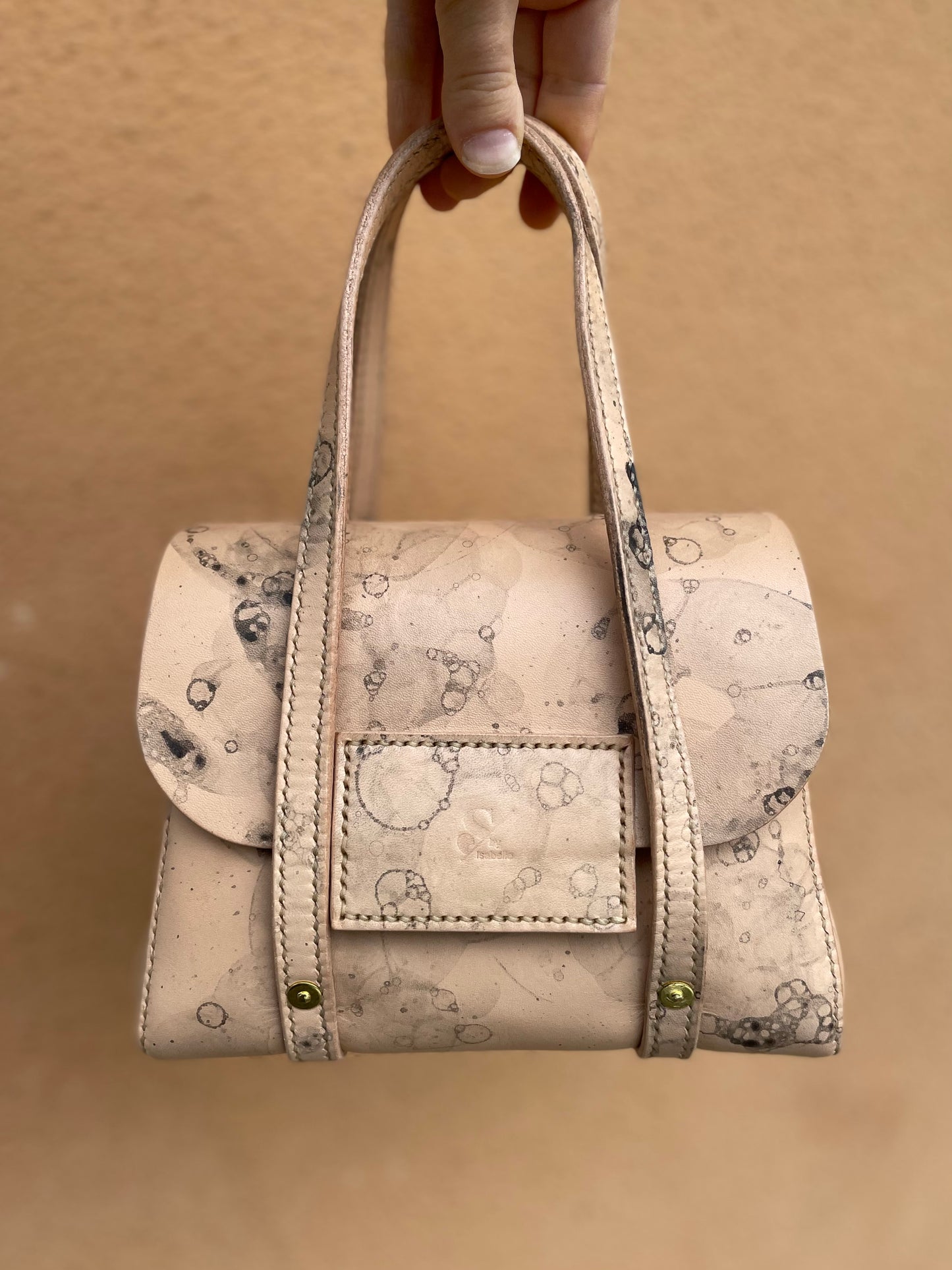 Leather Bubbles Hand bag