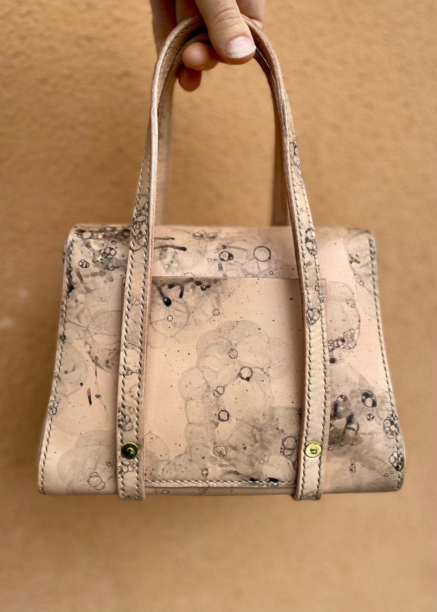 Leather Bubbles Hand bag