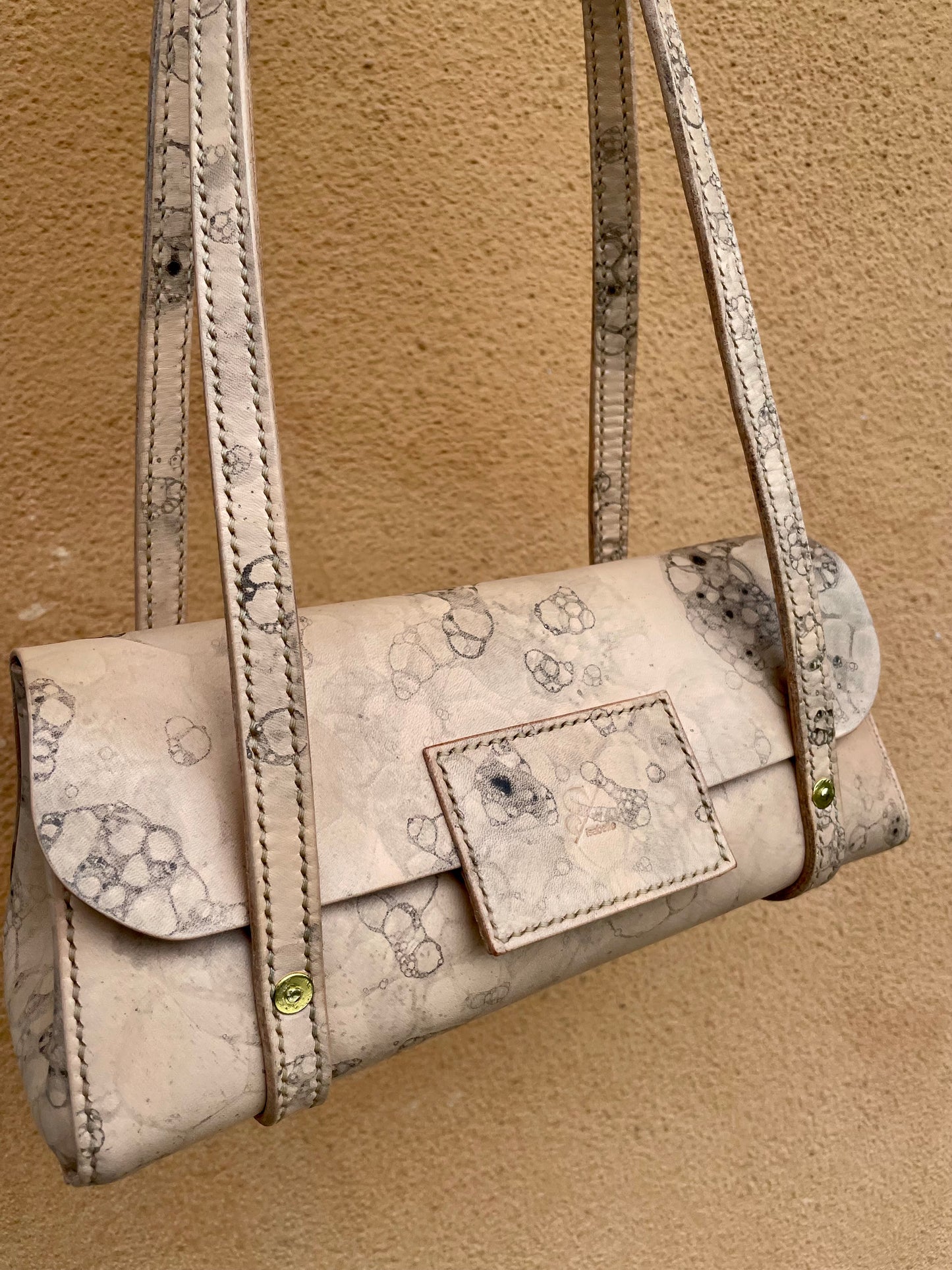 Leather Baguett bag Bubbles