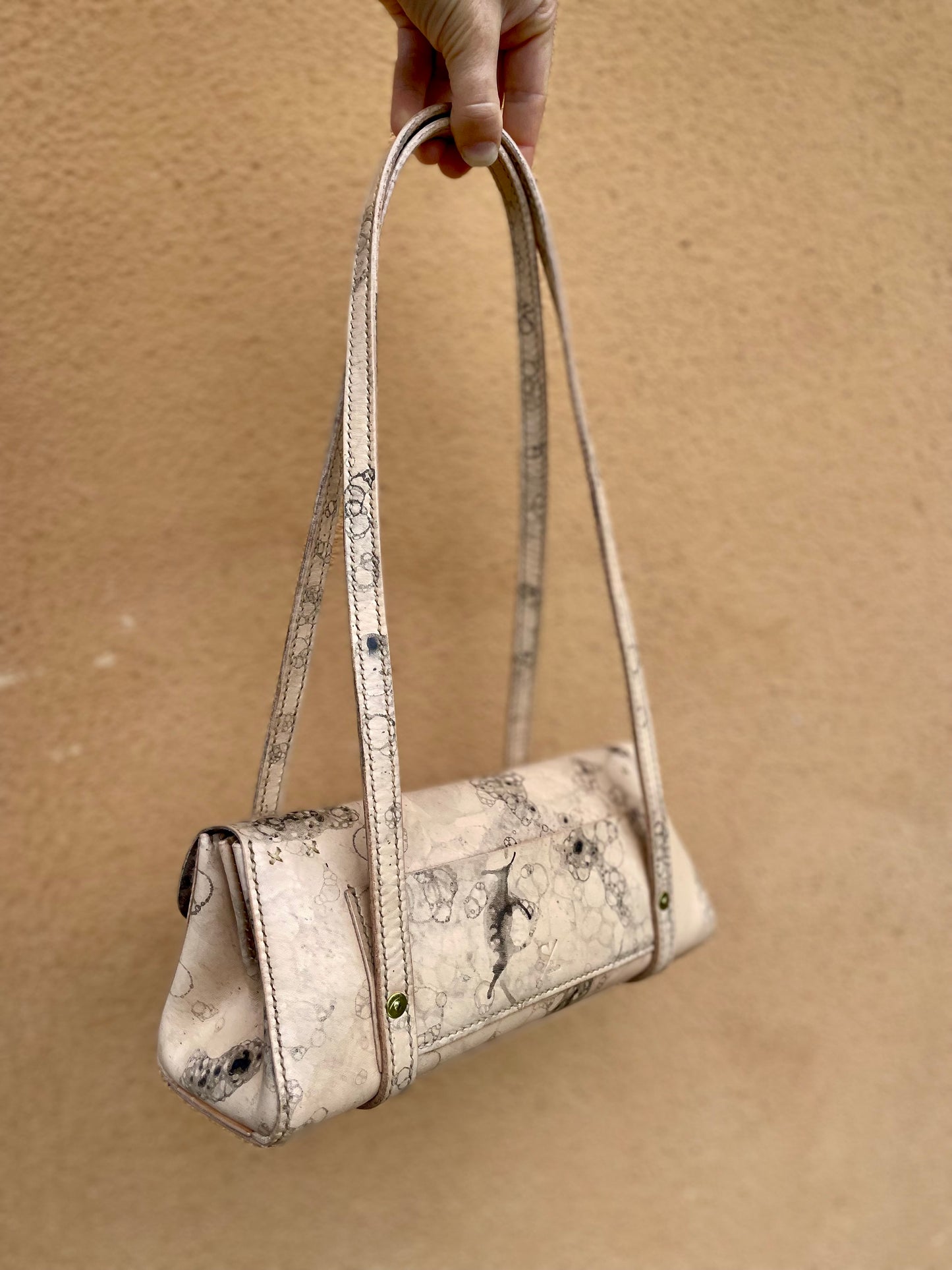 Leather Baguett bag Bubbles