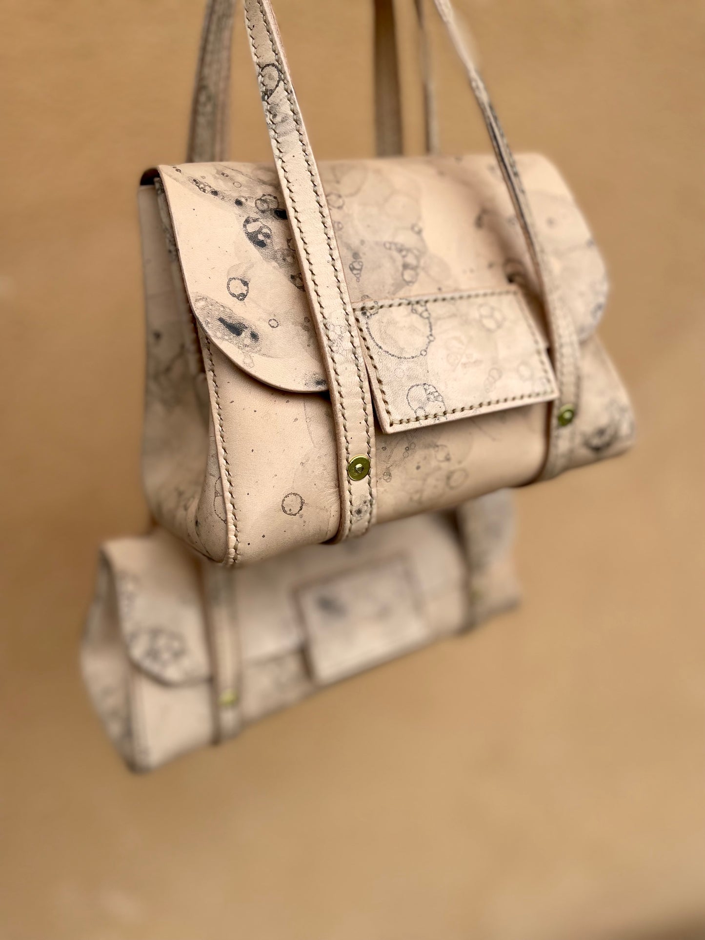 Leather Bubbles Hand bag