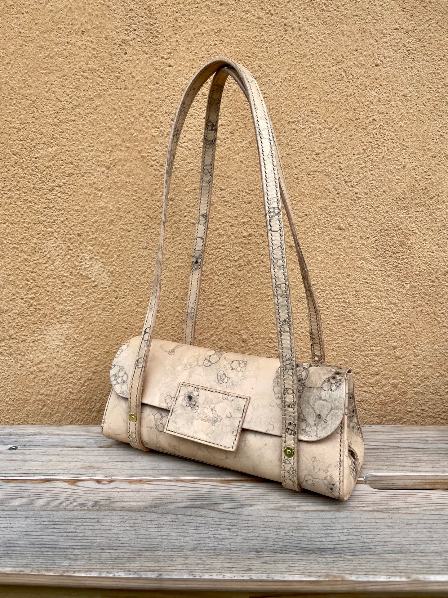 Leather Baguett bag Bubbles