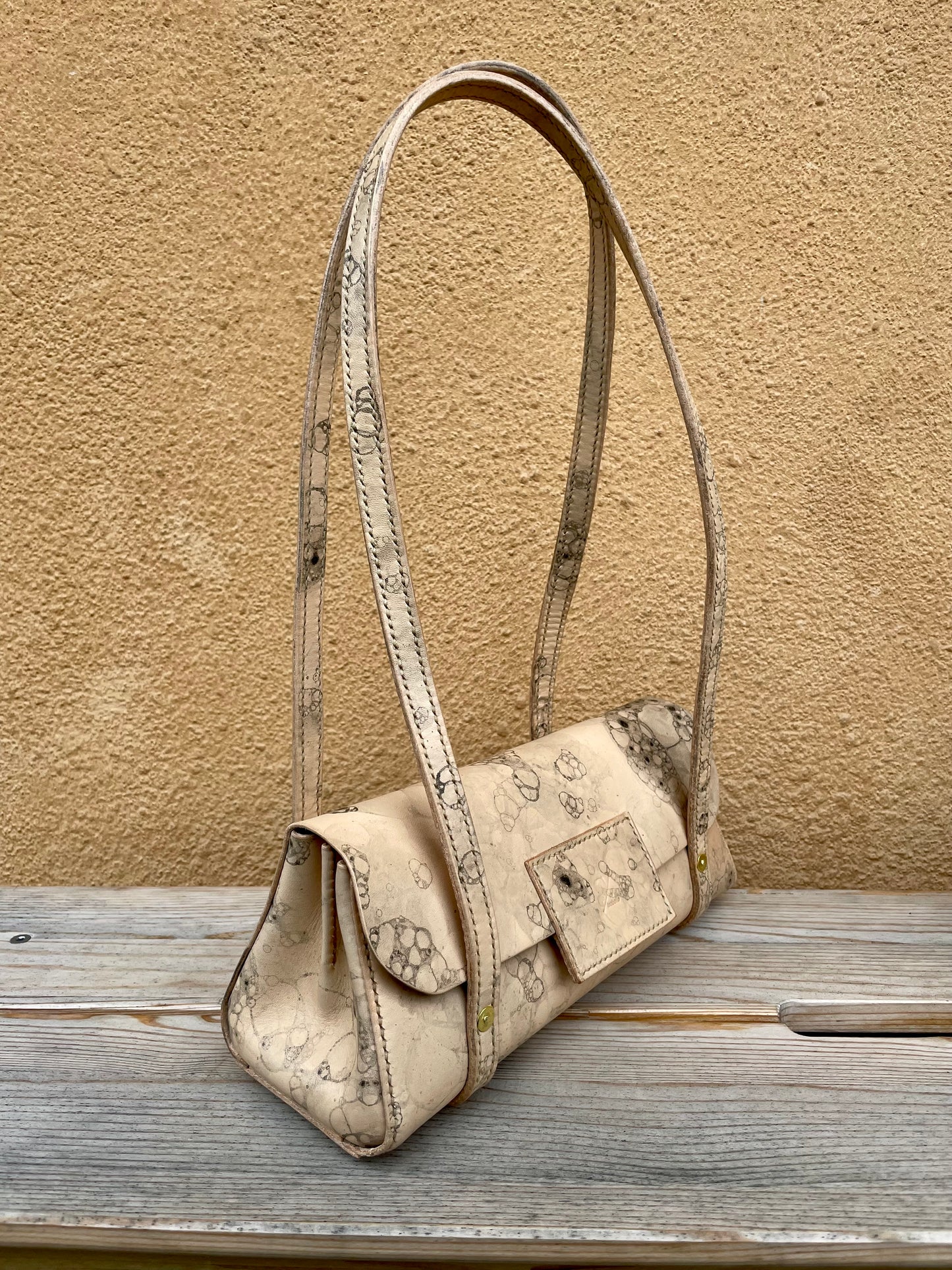 Leather Baguett bag Bubbles