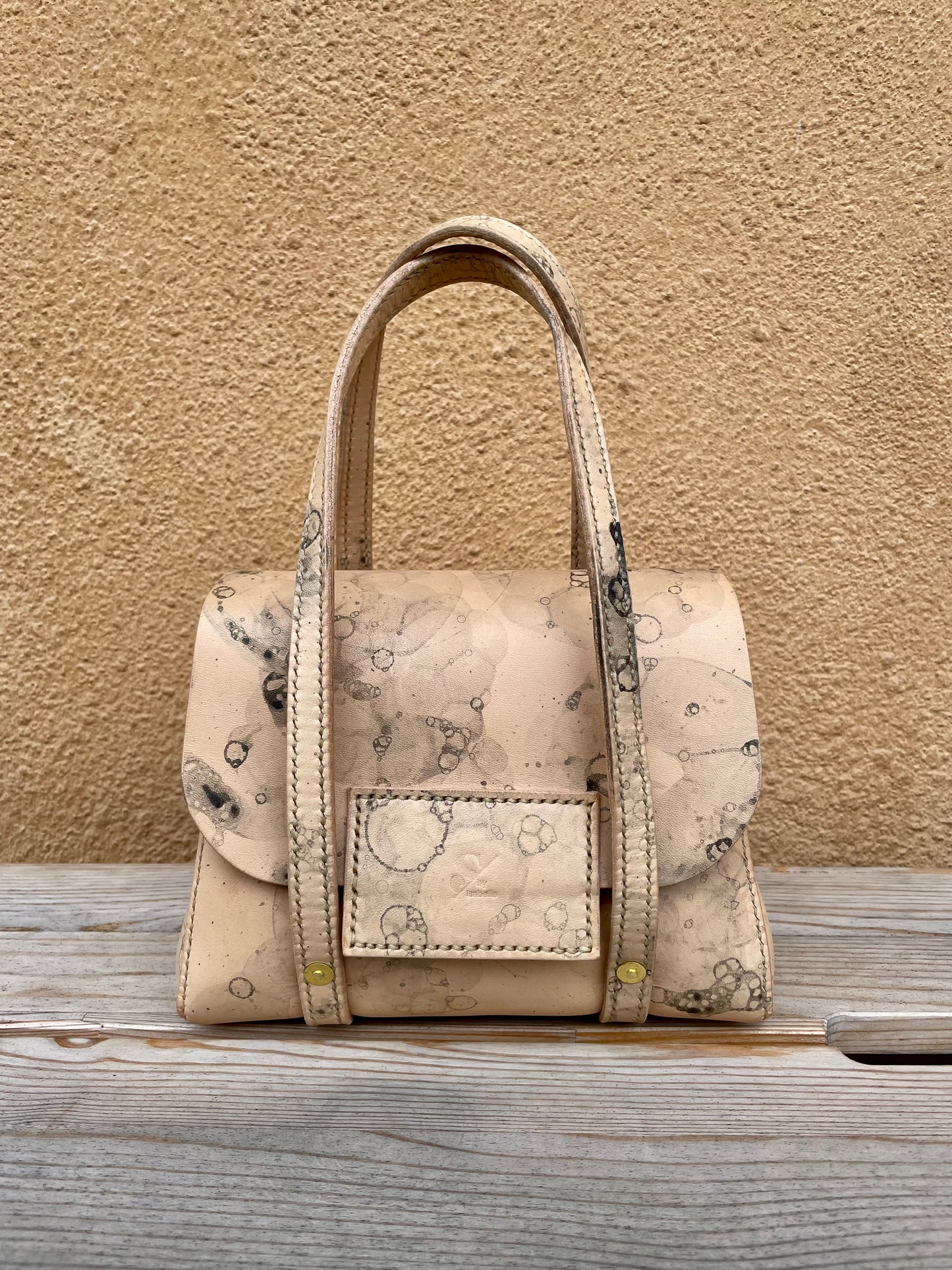 Leather Bubbles Hand bag