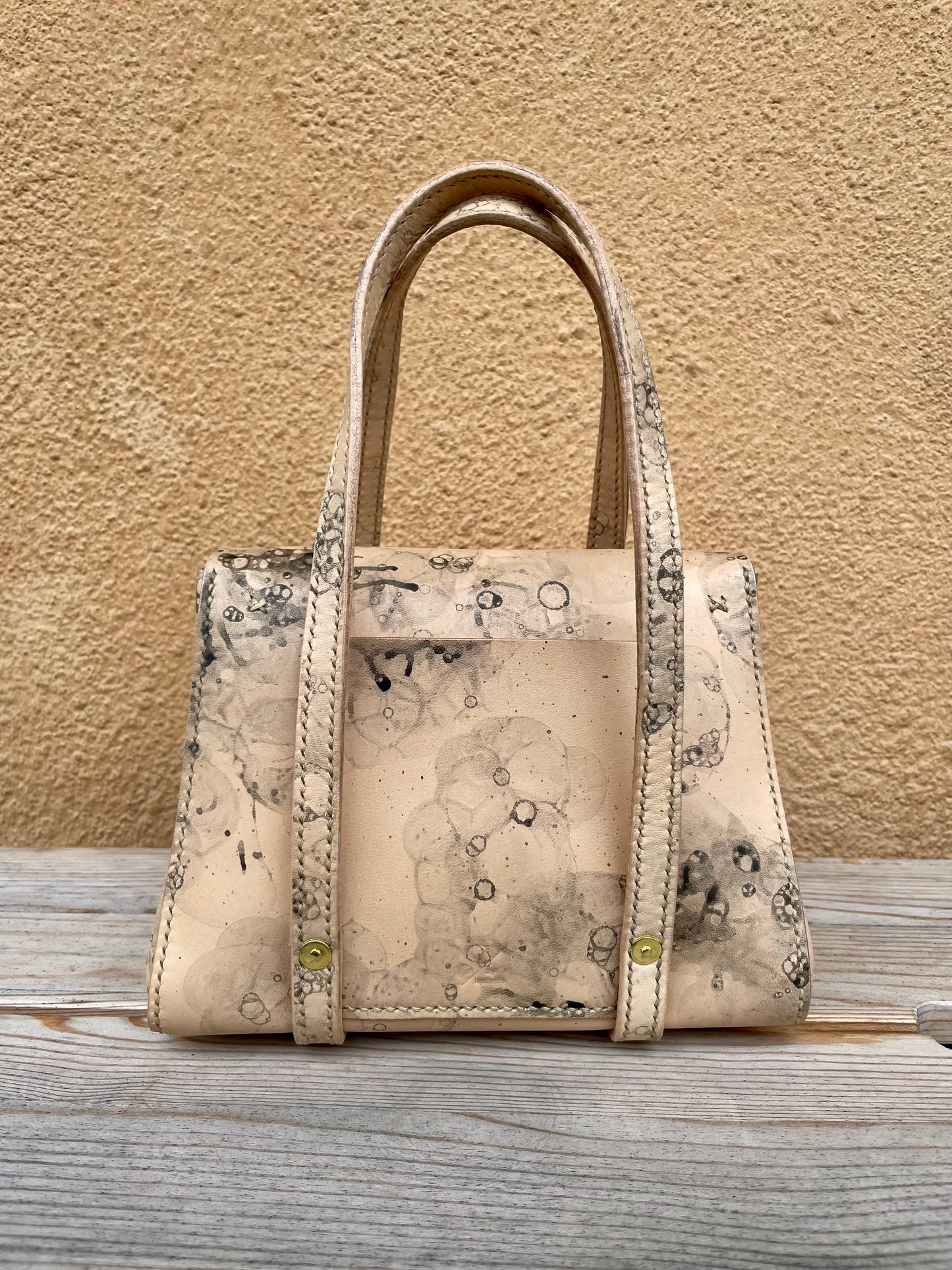 Leather Bubbles Hand bag