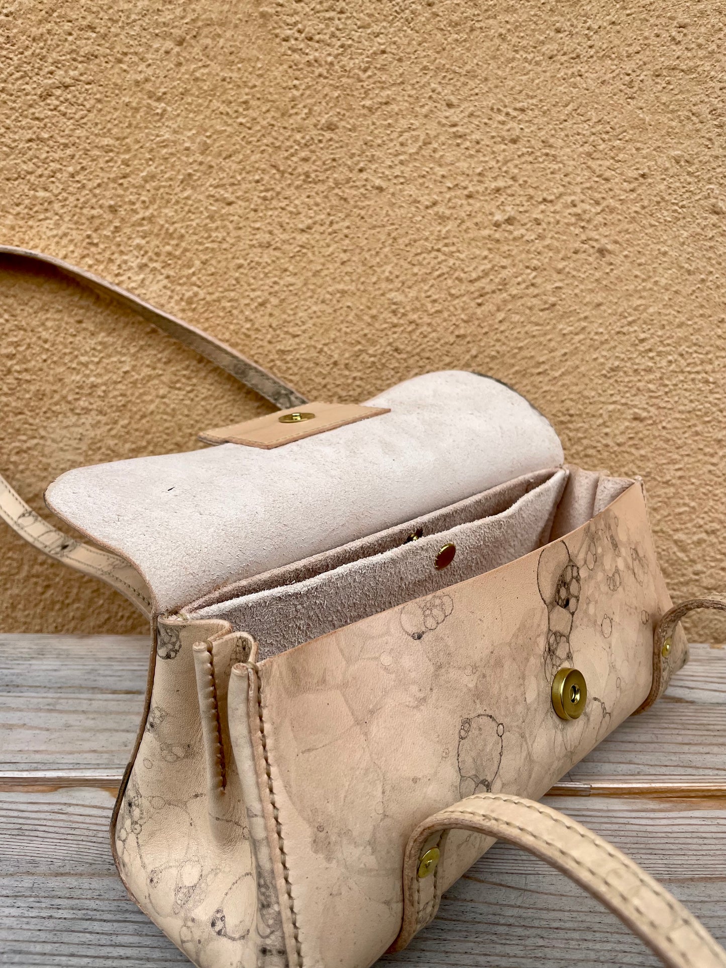 Leather Baguett bag Bubbles