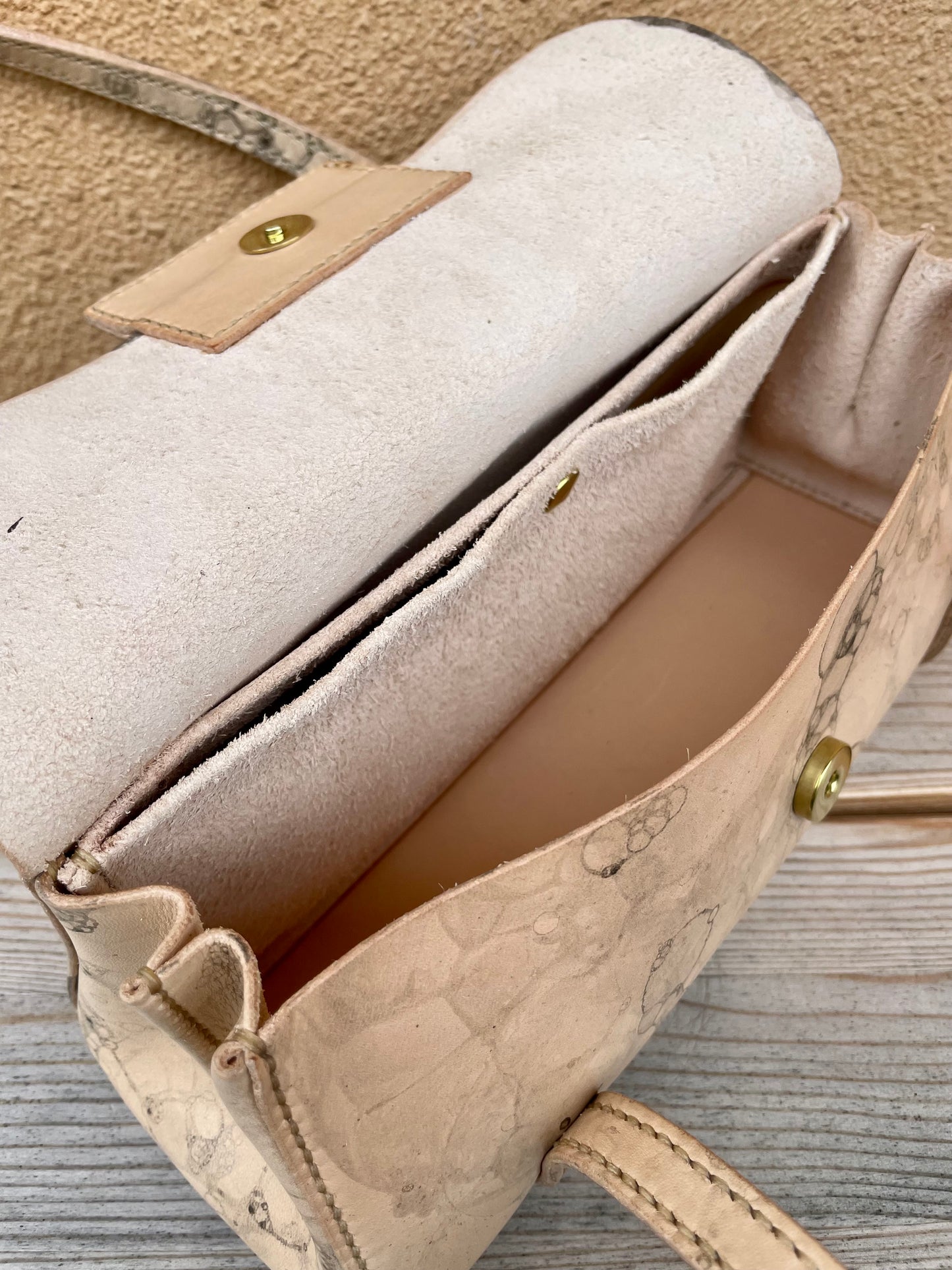 Leather Baguett bag Bubbles