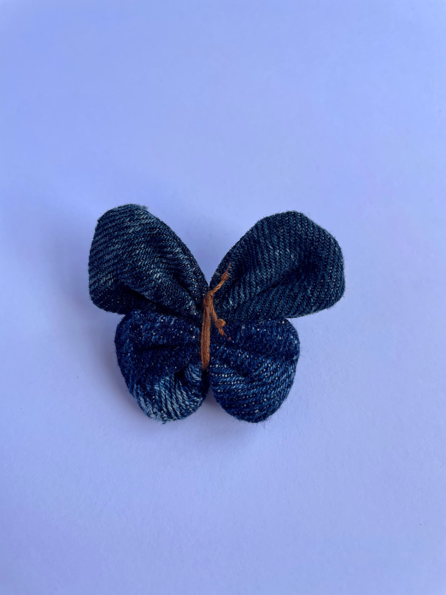 Small Denim Butterfly Brooch