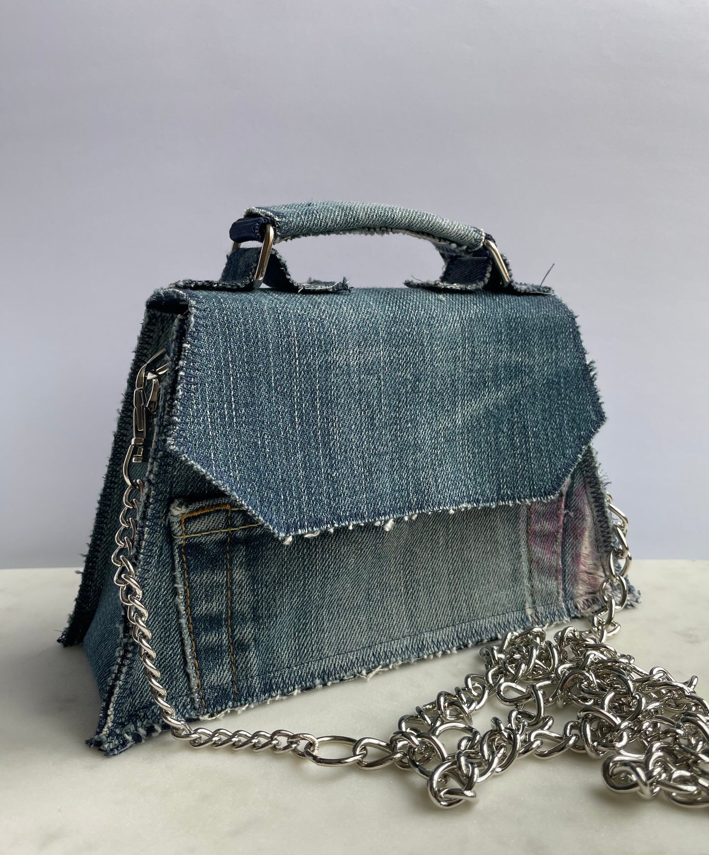Denim handbag