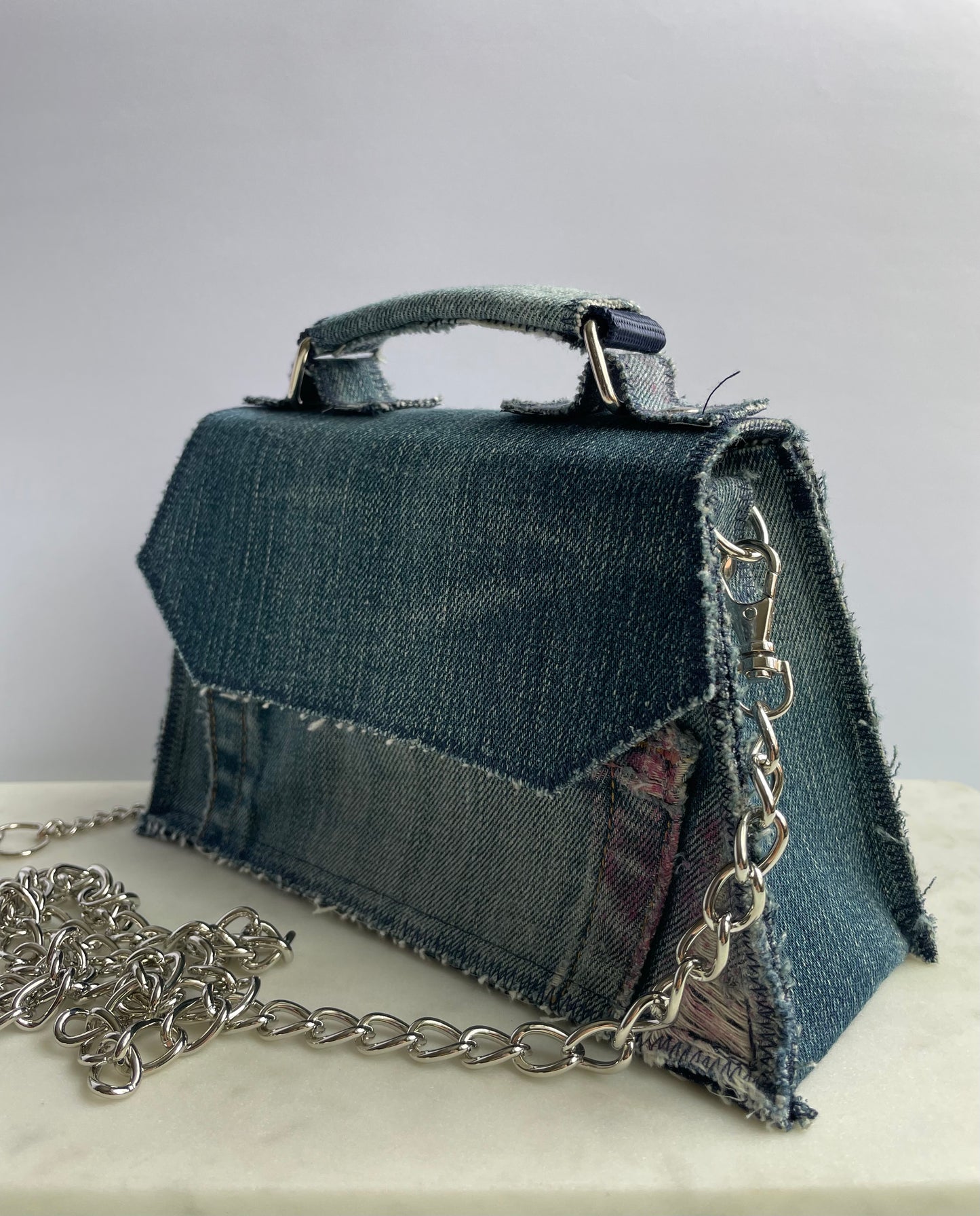 Denim handbag