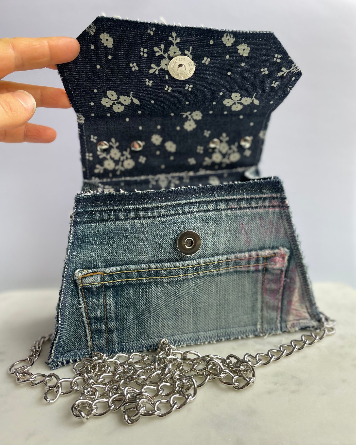 Denim handbag