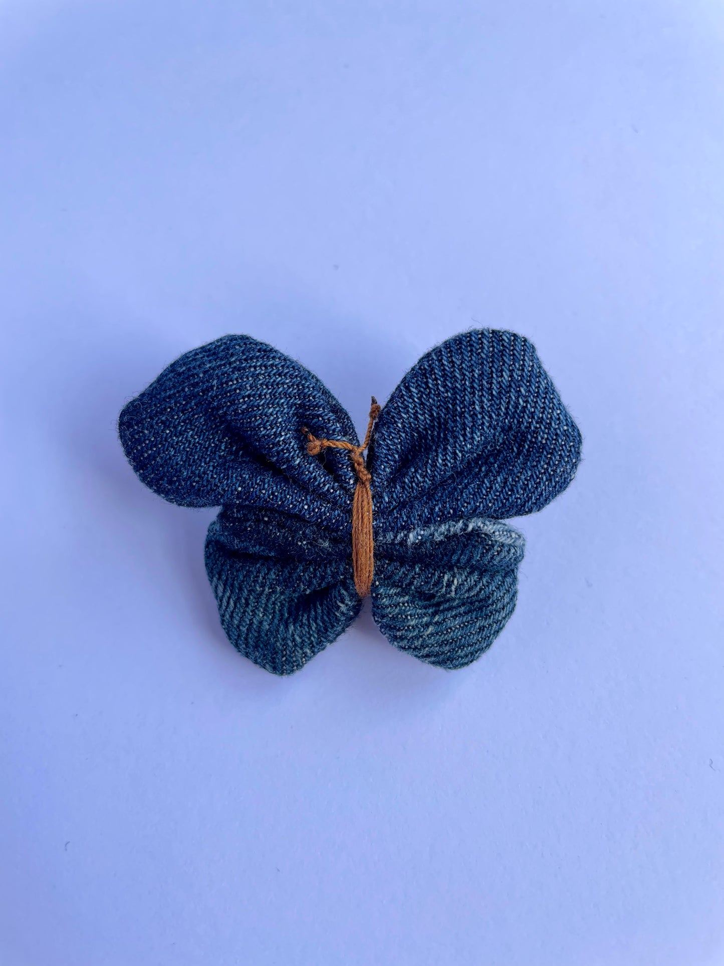 Small Denim Butterfly Brooch