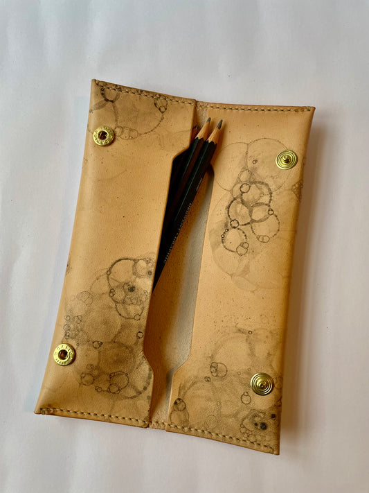 Bubbles leather Pencil case