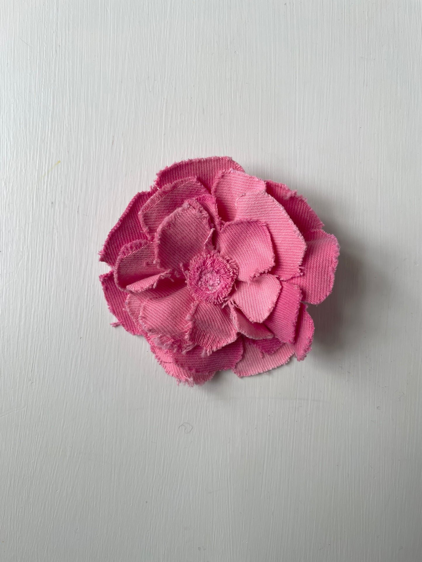 Brooch Denim Flower Pink