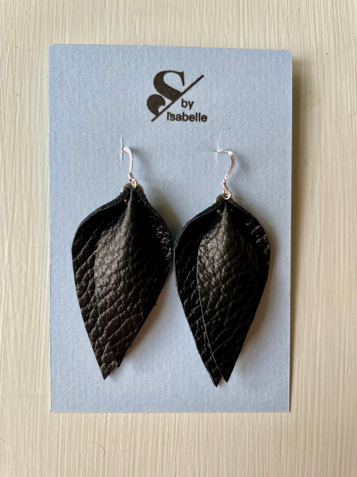 Earrings Leather and Silver