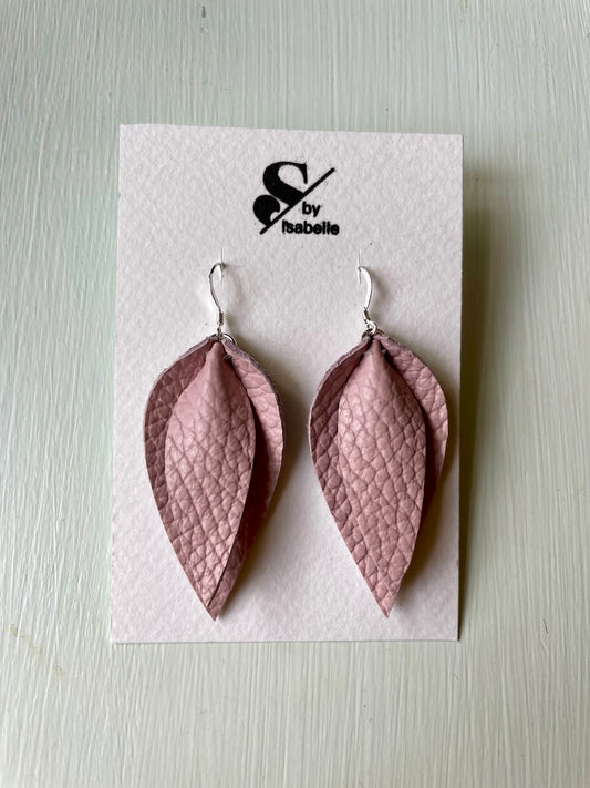 Earrings Leather and Silver