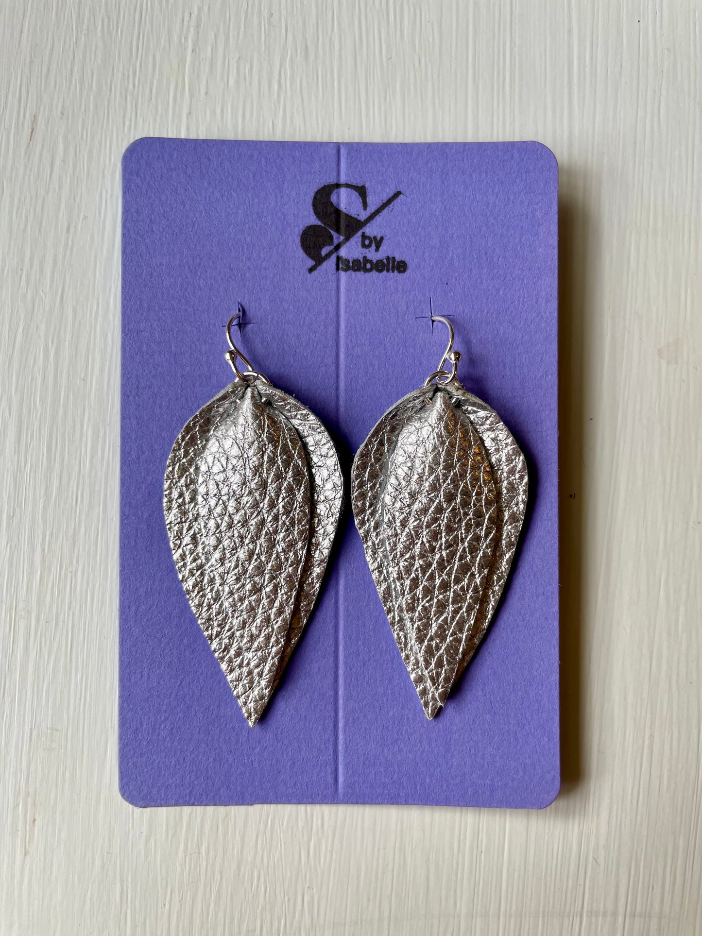 Earrings Leather and Silver