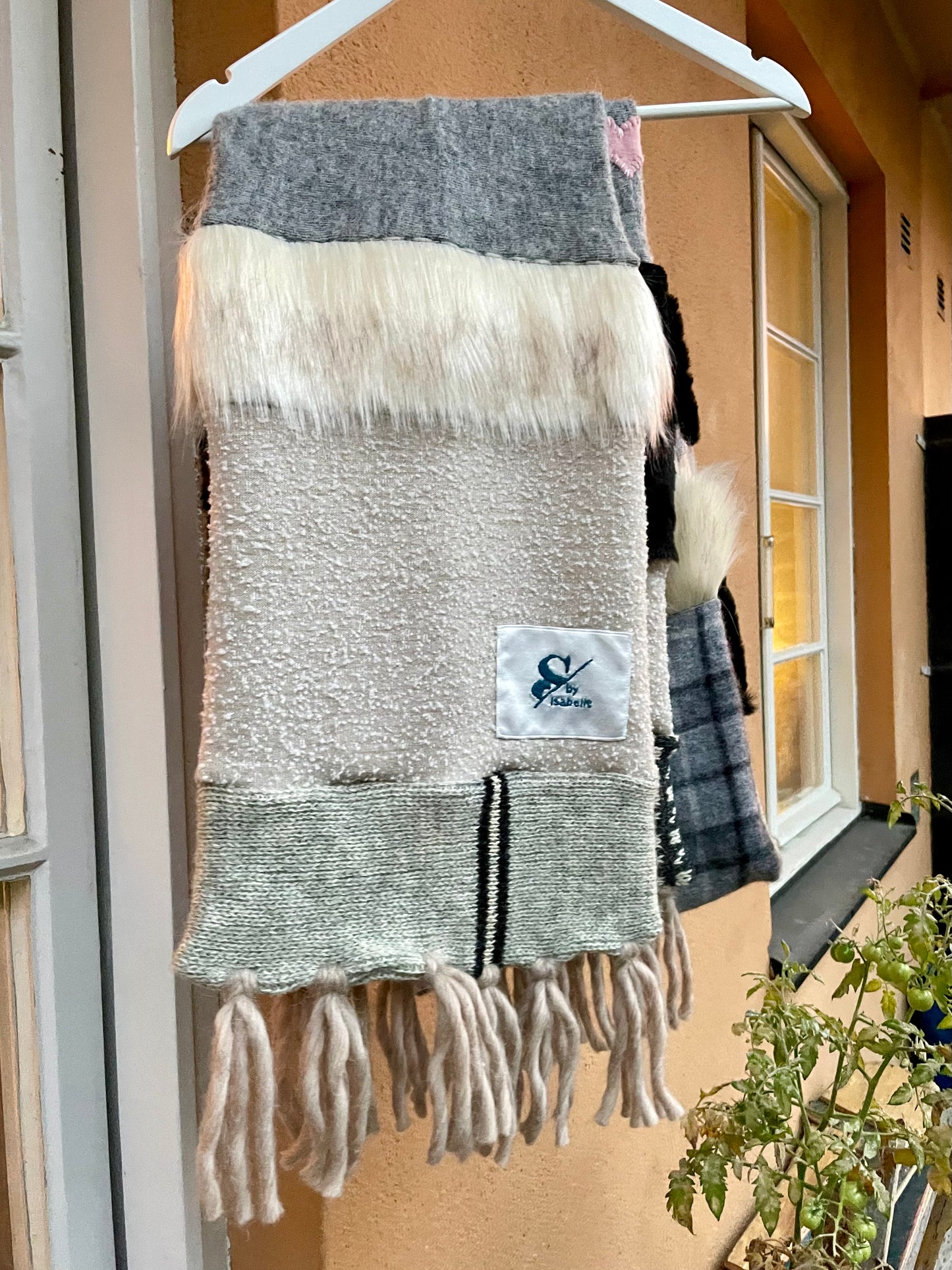 Chunky Scarf Grey/White