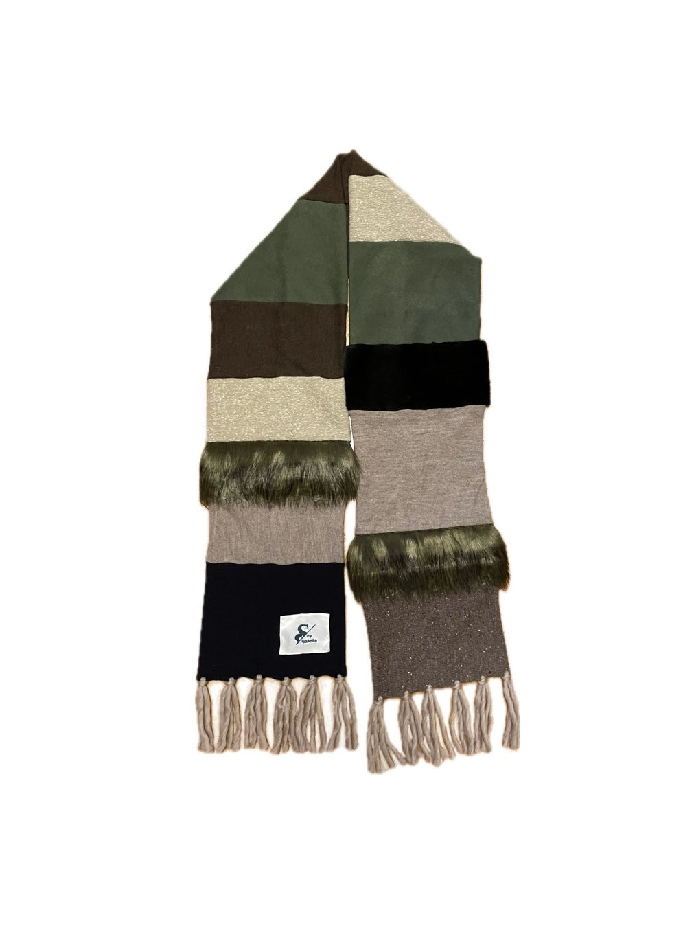 Chunky Scarf Green/Brown