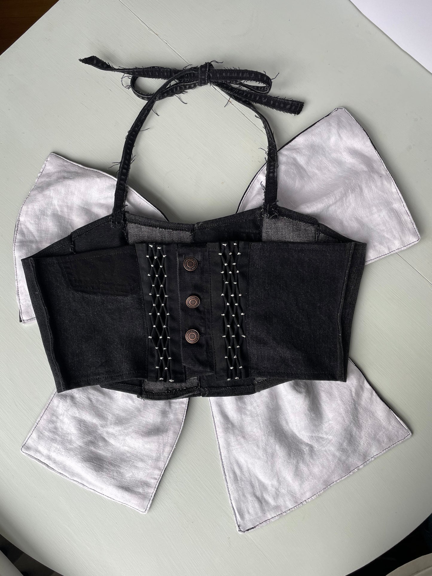 Denim Bow top