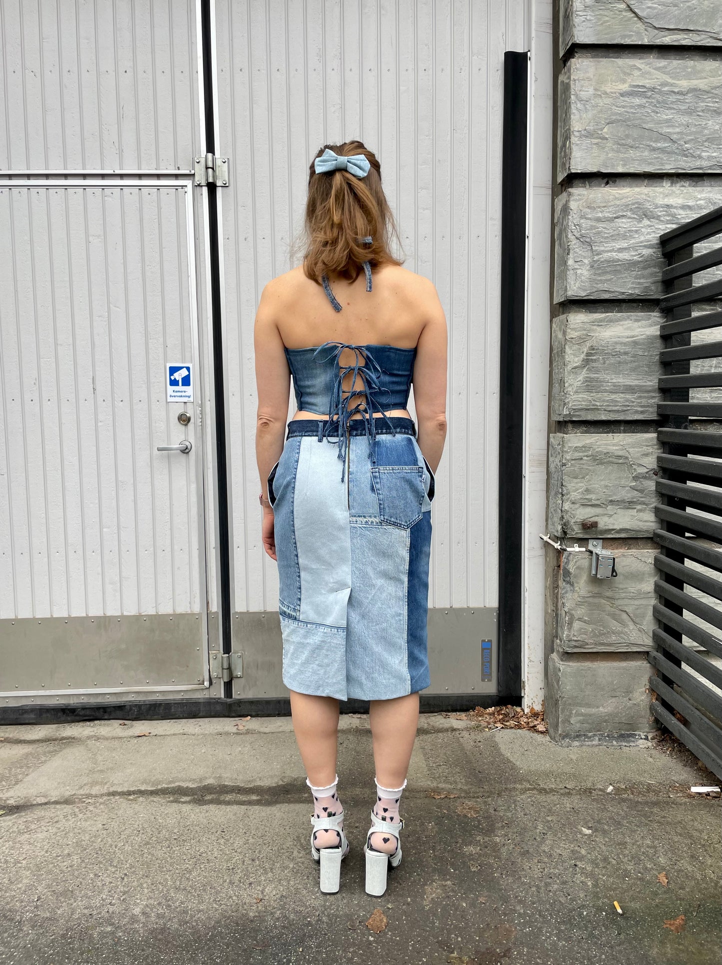 Denim Bow top